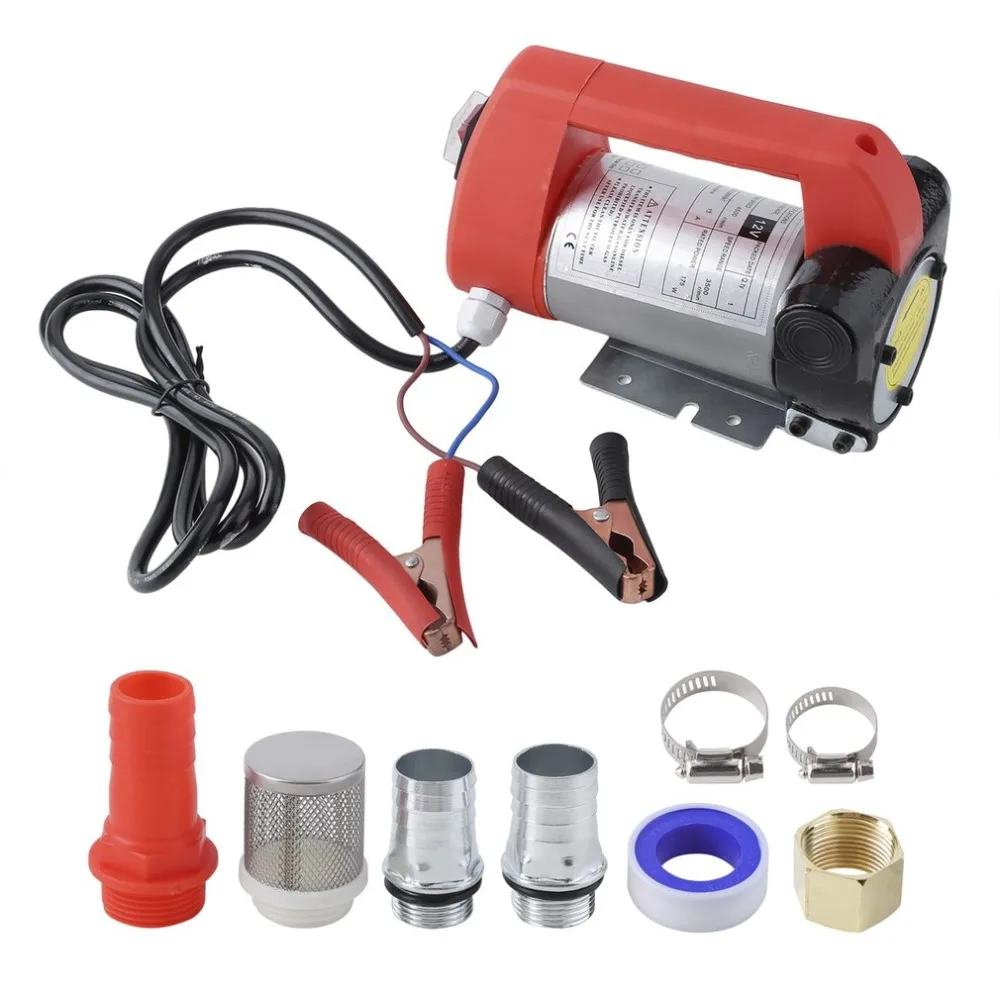 

Powerful 12 Volt DC Portable Fuel Oil Kerosene Transfer Pump Priming Car Auto Trucks Self Priming Device 45L/Min Power Tool