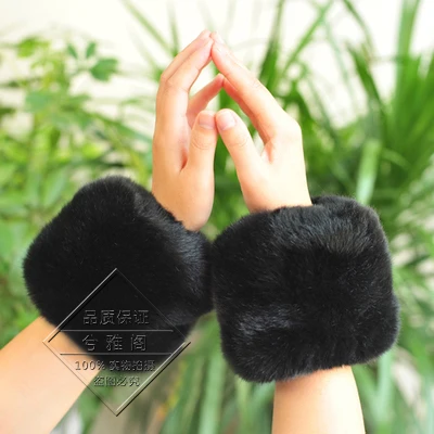 07 Faux Rabbit Fur Новое поступление женские зимние теплые меховые манжеты из искусственного меха енота Женская одежда Аксессуары Искусственный Мех Манжеты На Запястье - Цвет: 07 Faux Rabbit Fur