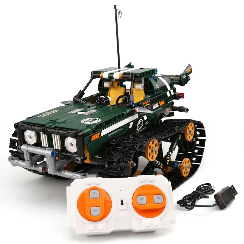 Technic RC TRACKED RACER car Electric Motor Power Function Compatible With Legoings technic Car Building Block bricks Model 