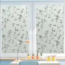 Статическое световое окно Цветочная паста целлофановая ванная комната наклейки на окно в ванную прозрачное непрозрачное стекло пленка анти-сеялка-18