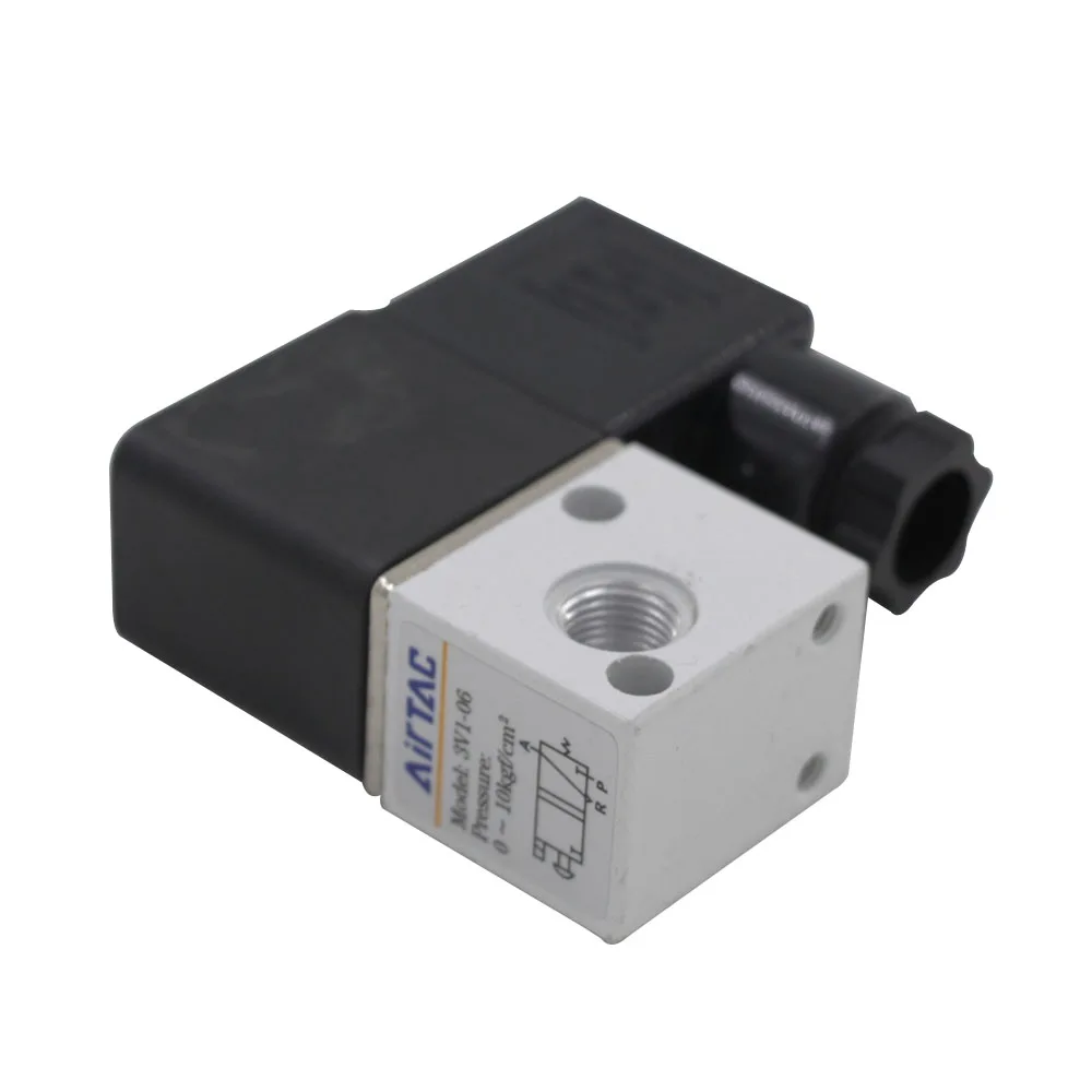 

Free Shipping 3V1-06 24V DC 3 Port 2 Pos 1/8" BSP Normally Closed Pneumatic Solenoid Air Valve