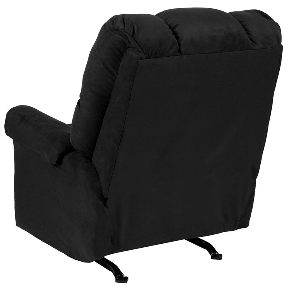 Riverstone Sierra Black Microfiber Rocker Recliner (2)