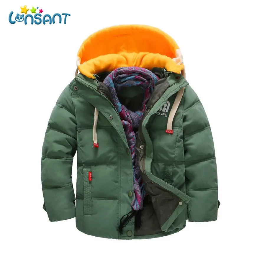 LONSANT/куртки; пальто для маленьких мальчиков; ветрозащитное пальто на молнии; топы для малышей; зимняя одежда; теплая одежда; детская куртка; Прямая поставка; De15