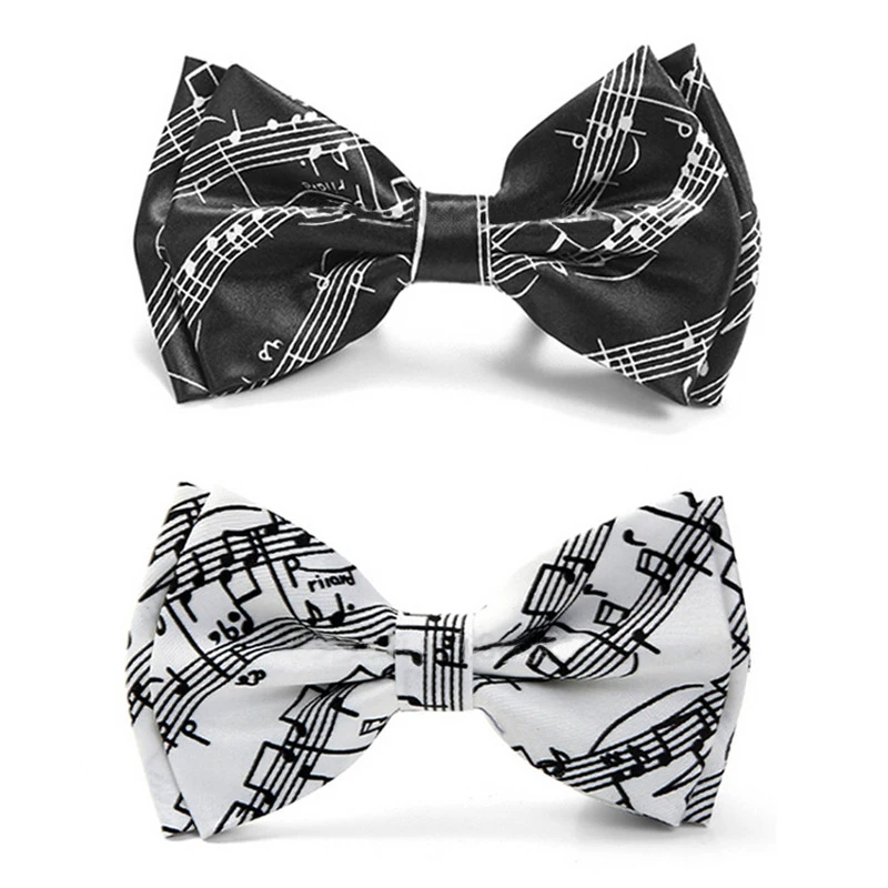 

Fashion New Women Mens Unisex Tuxedo Classic Bowtie 4 Design Sound Spectrumd Music Score Mix Adjustable Gravata Butterfly Tie