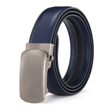 

LannyQveen New Genuine Leather Belts For Man Men's Automatic Buckle Belt 6 Colors Ratchet Belt free shipping