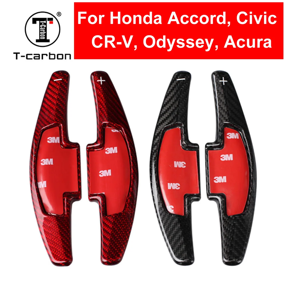 

Car Styling Real Carbon Fiber Steering Wheel Shift Paddle Shifter Extension For Honda Accord CR-V Civic Odyssey Acura Accessory