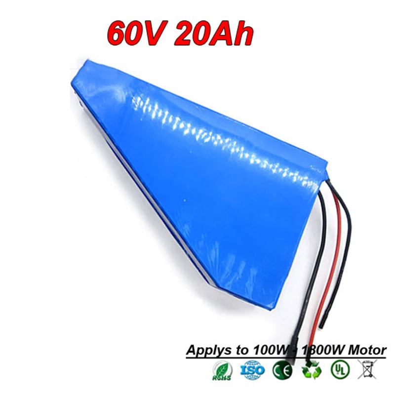 Sale 60V 20Ah 500W 1000W Electric Bike Battery E Scooter Battery Triangle Lithium Ion Battery Pack For Electric Bicycle Motor Bike 1