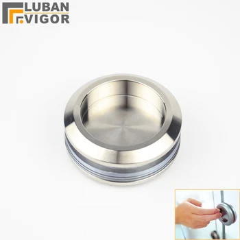 

304 stainless steel round handle, Bathroom glass , Invisible sliding door handle,Hardware ,for 8-12glass