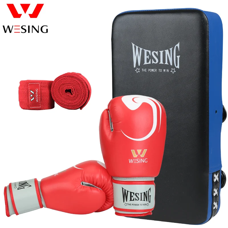 Details about   2 Piece Boxing Mitts Target Focus Pad Hook Training Glove PU Leather Thai Kick 
