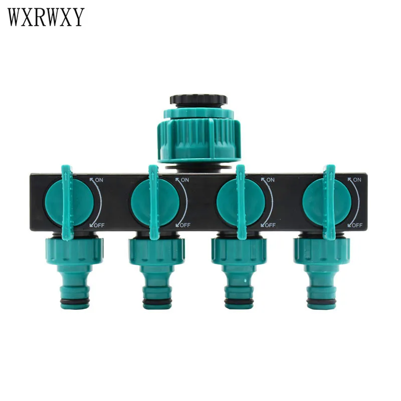 

wxrwxy Garden tap 4 way tap cranes irrigation water splitter Female 3/4 1/2 1 irrigation valve 1/4" 3/8 hose 4 way splitter 1pcs