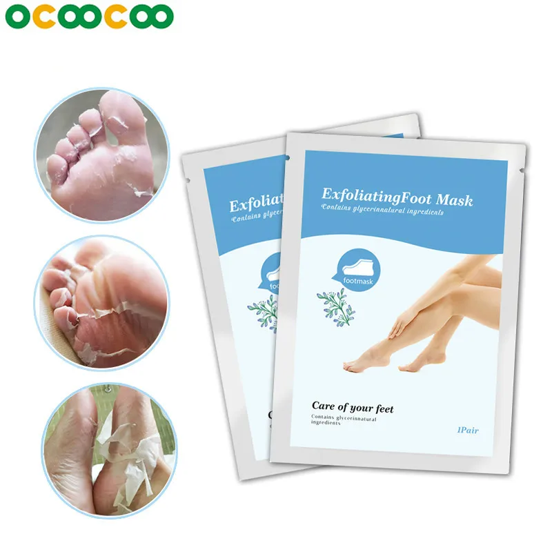 

4Pairs efero Foot Cream Exfoliating foot Mask for Legs Moisturizing Socks Feet Peeling Mask Pedicure Heel Care Foot Scrub Socks