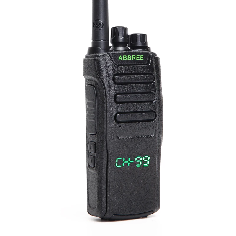 ABBREE AR-Q10 10 Вт Мощный 99CH светодиодный экран скрытого дисплея UHF 400-470 МГц 3000 мАч батарея большой радиус действия двухсторонняя рация