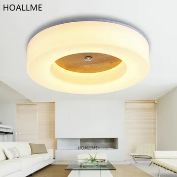 

Modern Round Acrylic/Wooden Led Ceiling Light Indoor Light for Living Room Kids Bedroom Kitchen Home Decoration Lamp Fixtures