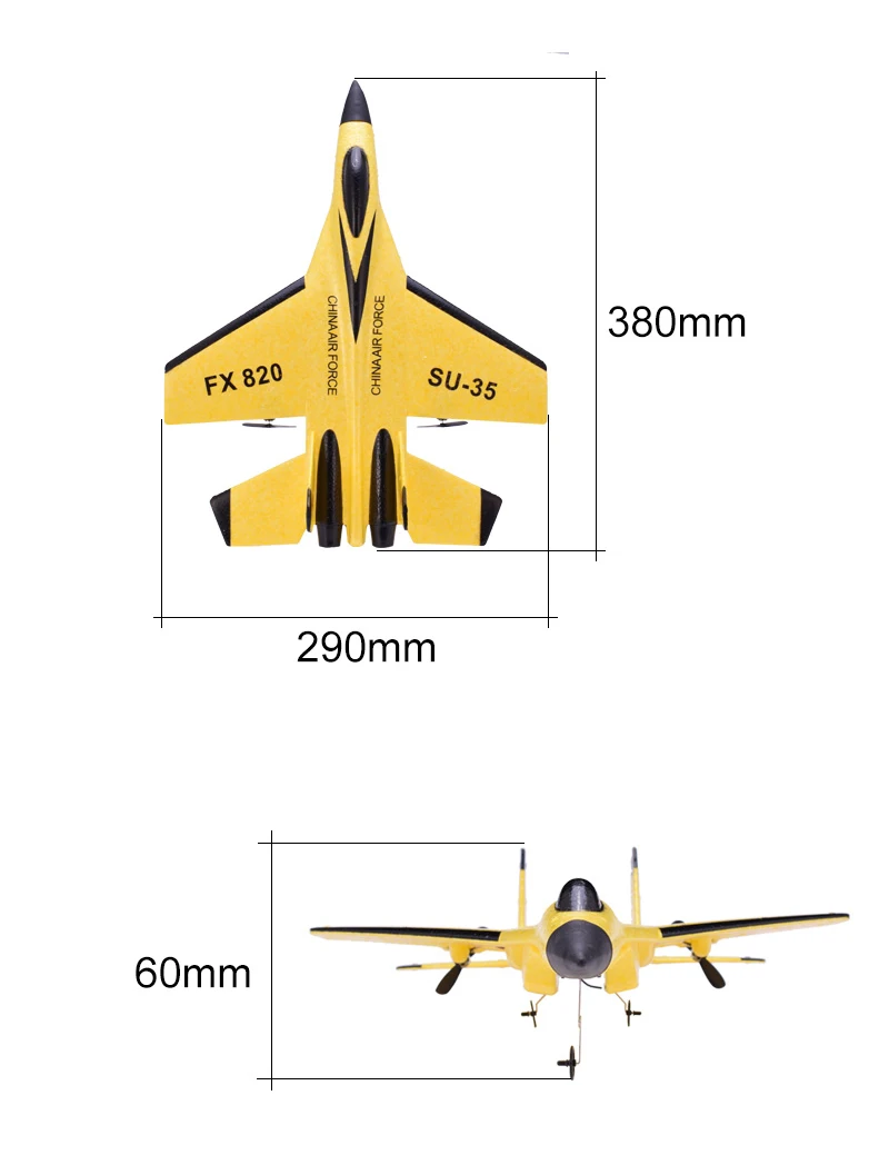 FX FX-820 2,4G 2CH пульт дистанционного управления SU-35 планер 290 мм размах крыльев EPP RC самолет с неподвижным крылом самолет UAV RTF