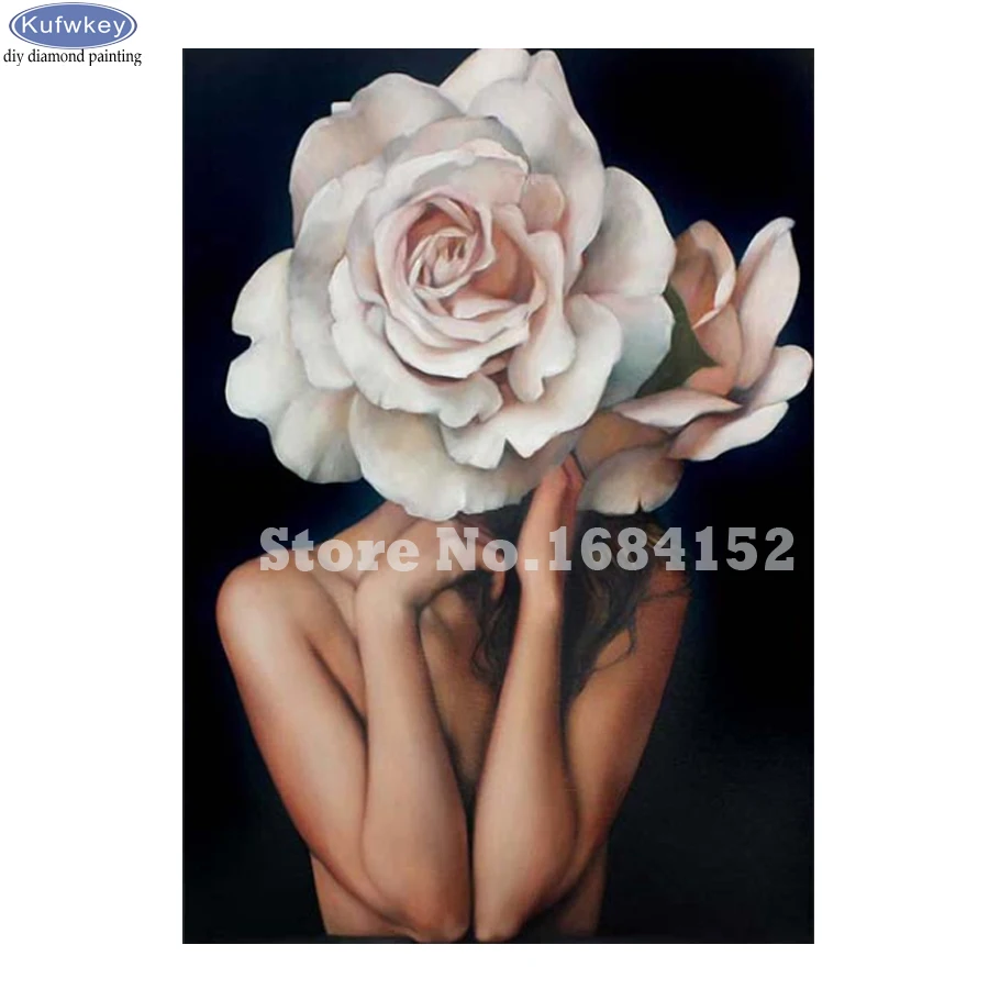 

Simple Nordic Wall Art 5D DIY Diamond Painting Flowers Woman Cross Stitch Full Mosaic Diamond Embroidery Icon Home Decoration