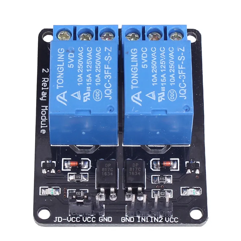 5V 2 канальный релейный модуль для Arduino Uno R3 Raspberry Pi реле Интерфейс платы Управление