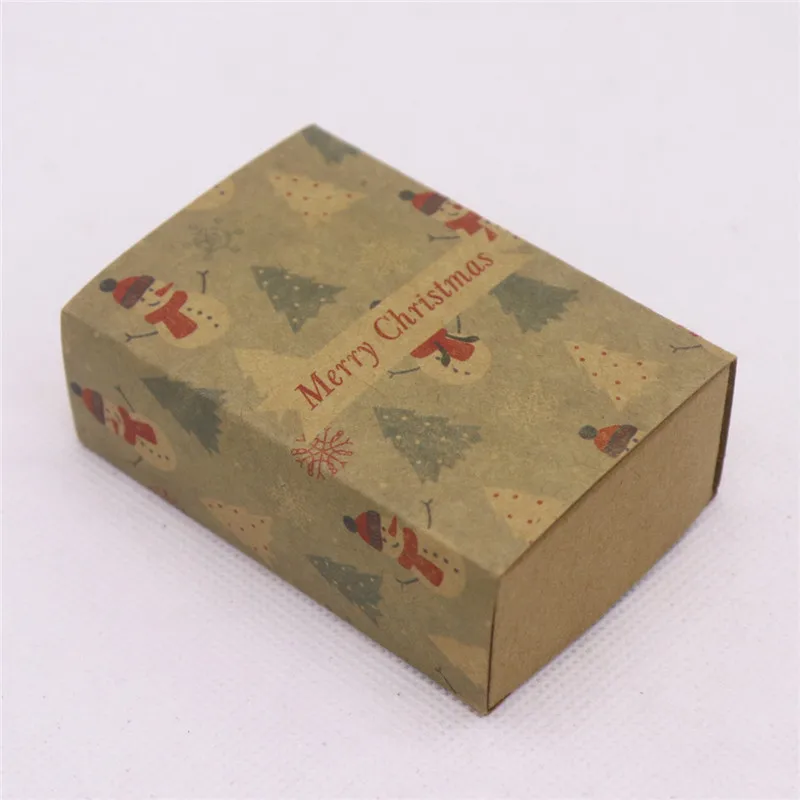 8,4*5,8*3 см белый/коричневый цвет дизайн подарочная коробка с напечатанной Diy ручной работы любовь подарок на свадьбу мыло детский душ - Цвет: same as pic