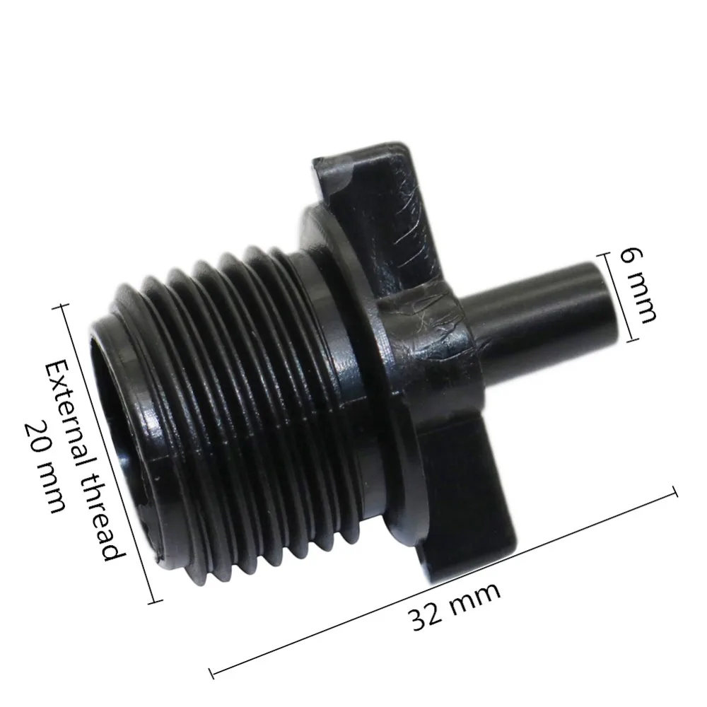 Соединители сопла для распыления с наружной резьбой 1/" 6 мм Интерфейс для сельского хозяйства садовые фитинги для ирригационных систем 200 шт