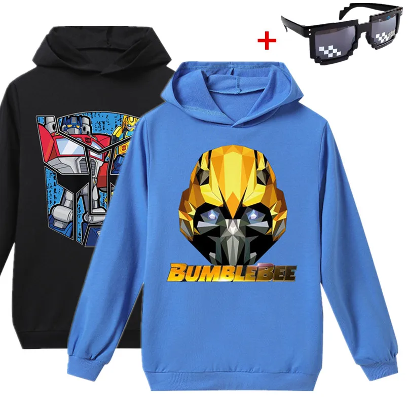 

Bumblebee outfits Children Clothing Cotton girls boys Sweatshirt hoodie costume toddler boy Long Sleeved hoodies kids Clothes