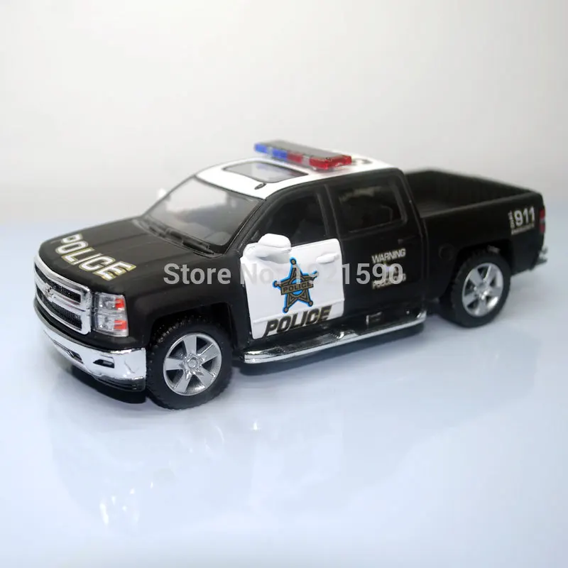KT 1/46 масштаб автомобиля игрушки полиции Ver. 2014 Chevrolet Silverado литая под давлением металлическая модель автомобиля для подарка/детей/коллекции