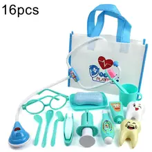 16 шт./компл. Детские ролевые игры медицинские стетоскоп Playset Сумки из натуральной кожи развивающая игрушка
