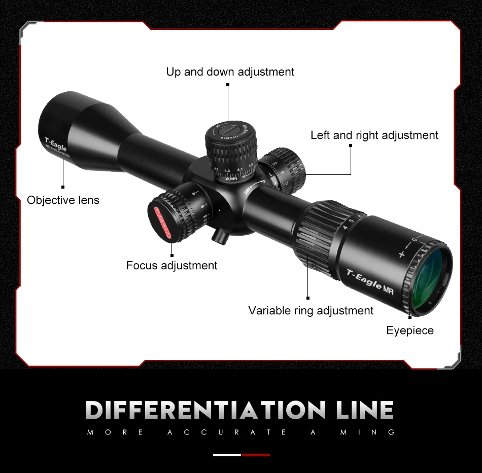 Rifles de Longo T-eagle Sfffp Escopo Mira Óptica Caça Riflescope Focagem Lateral Rifle Scope Sniper Alcance mr 4-16x44 Mod. 1271274 5 Cheap Lunetas Riflescopes