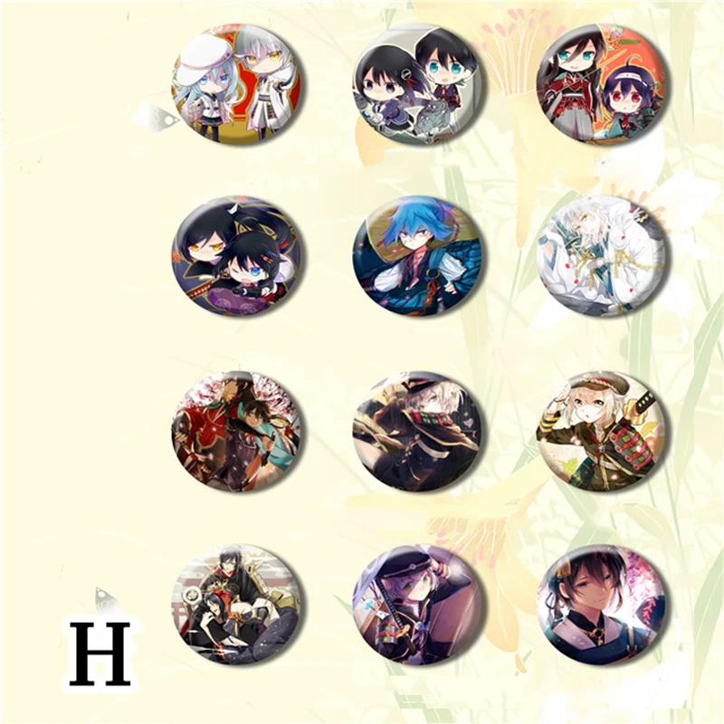 ZXFJXR 58 мм Touken Ranbu Online Mikazuki Kogitsunemaru Yamatonokami очень забавная брошь-значок Yasusada на