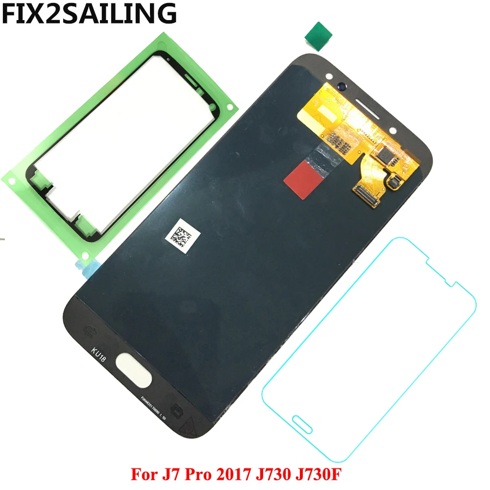 

For Samsung Galaxy J7 Pro 2017 J730 J730F Super AMOLED LCD Display 100% Tested Working Touch Screen Assembly