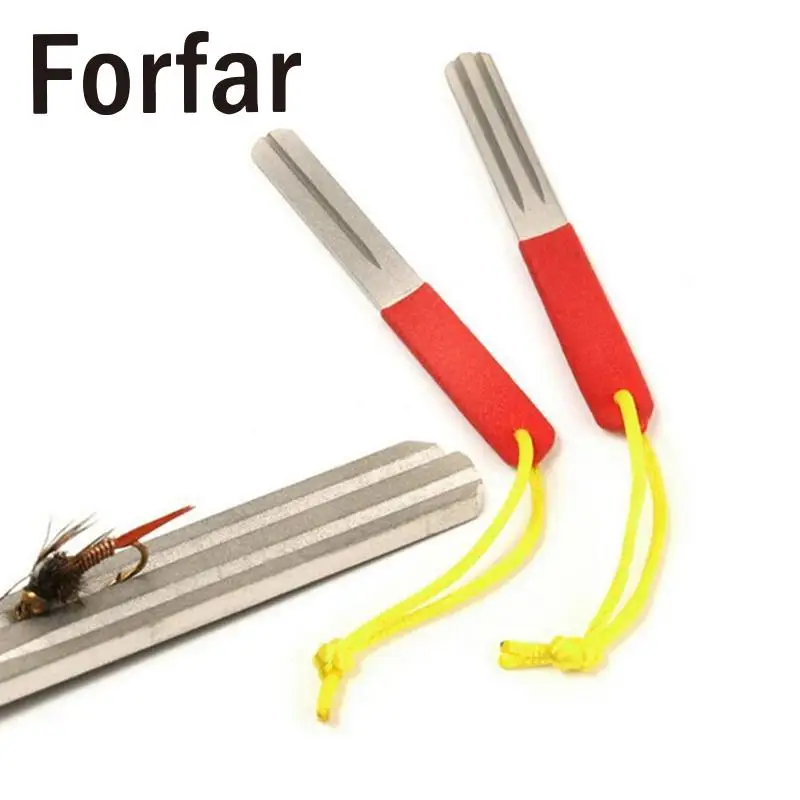 

Outdoor Dual Groove Fishing Hook Sharpener Hook File Coarse/Fine Grinding Hone Fishing Diamond treble Sharpening Box Tools