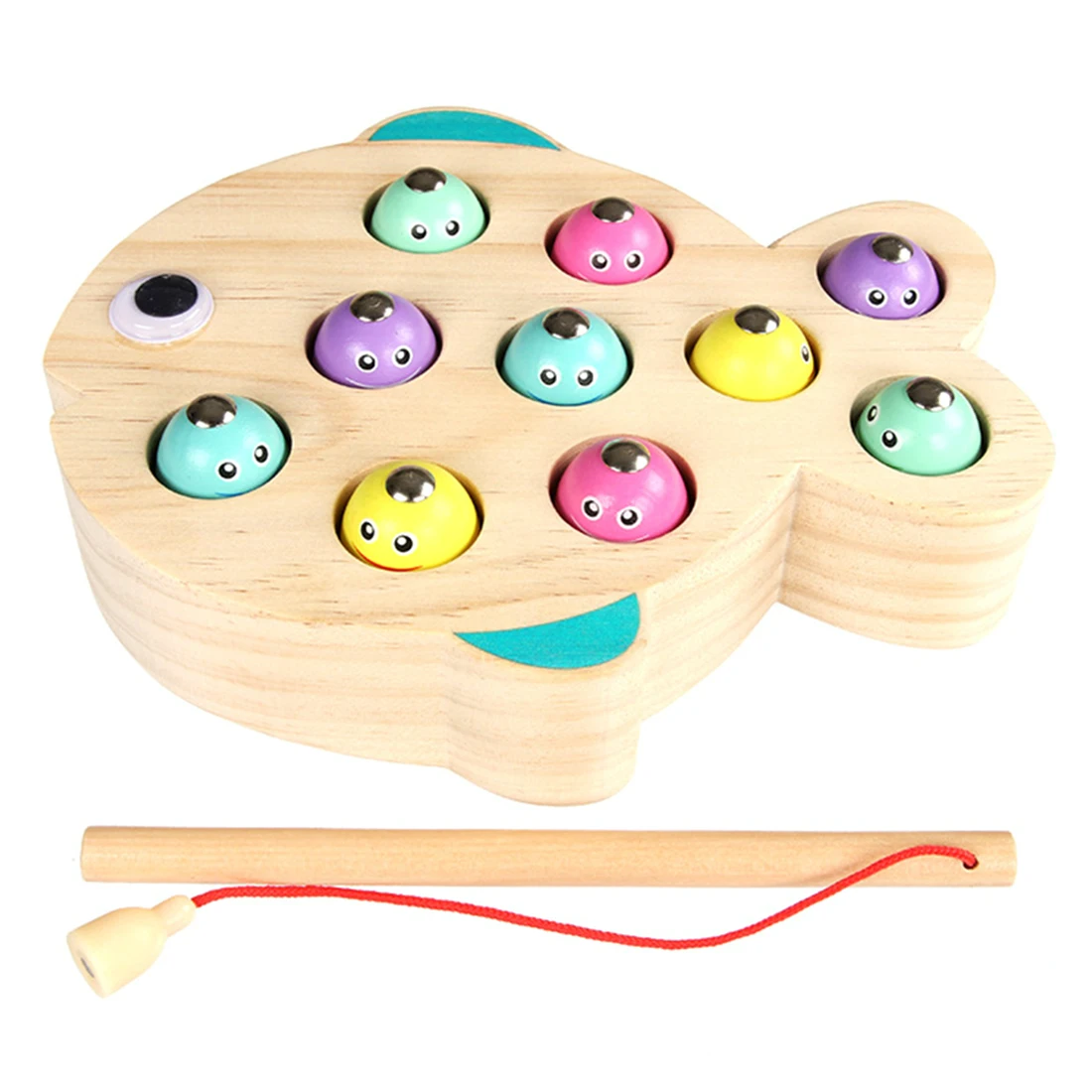 Rowsfire 1 Pcs Magnetic Wooden Fishing Game Parent-Child Interactive Toy For Children Games For Kids Rowsfire 1 Pcs Magnetic Wooden Fishing Game Parent-Child Interactive Toy For Children Games For Kids