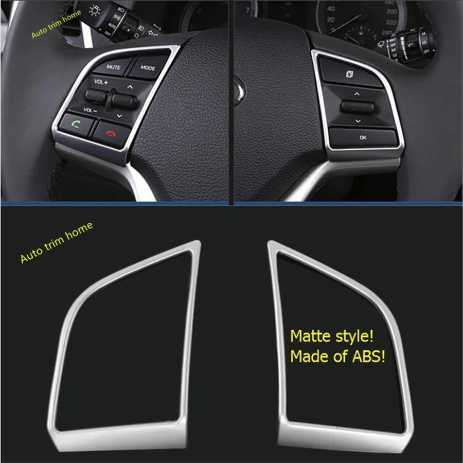 

Lapetus Steering Wheel Decoration Frame Cover Trim 2 Pcs Accessories Fit For Hyundai Tucson 2016 2017 2018 2019