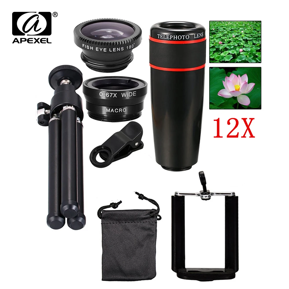imágenes para 5en1 12X Zoom Cámara Teleobjetivo Lentes 3in1 Clip Universal Gran Angular ojo de pez macro lente móvil para xiaomi mi5 meizu m2 12x5in1 imágenes para 5en1 12X Zoom Cámara Teleobjetivo Lentes 3in1 Clip Universal Gran Angular ojo de pez macro lente móvil para xiaomi mi5 meizu m2 12x5in1