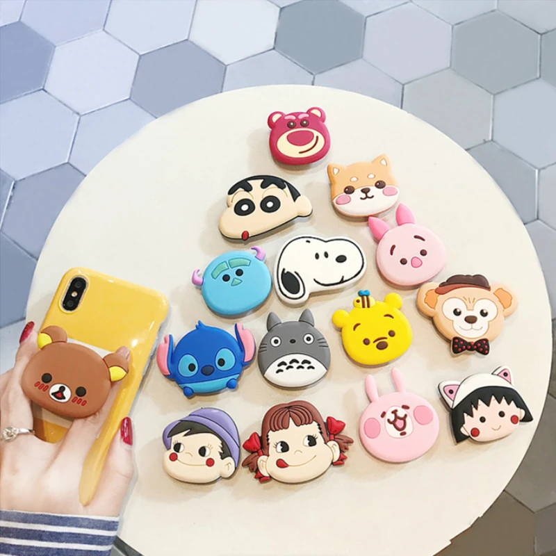 

Universal Mobile Phone Holder Stand Phone Gasbag Bracket Expanding Finger Cartoon Sakura Momoko Stitch for xiaomi redmi note 6 7