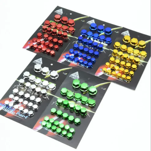 

by DHL or Fedex 200sets 30 pcs/set Motorcycle Screw Nut Cover Cap Nut Bolt Cap Cover Car Cap Decoration