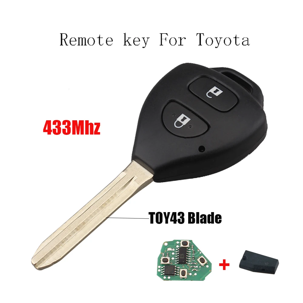 

Stenzhorn Remote Car key For Toyota RAV4 Corolla Europe 2006 2007 2008 2009 2010 433Mhz Transponder 4D67 or G Chip optional