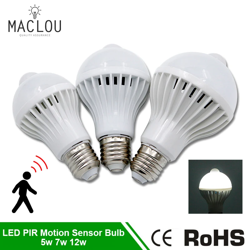 

LED Bulb PIR Motion Sensor Auto Smart Lamp E27 220V 5W 7W 12W Energy Saving Ampoule Lampada Led Infrared Body Lamp Lighting Home
