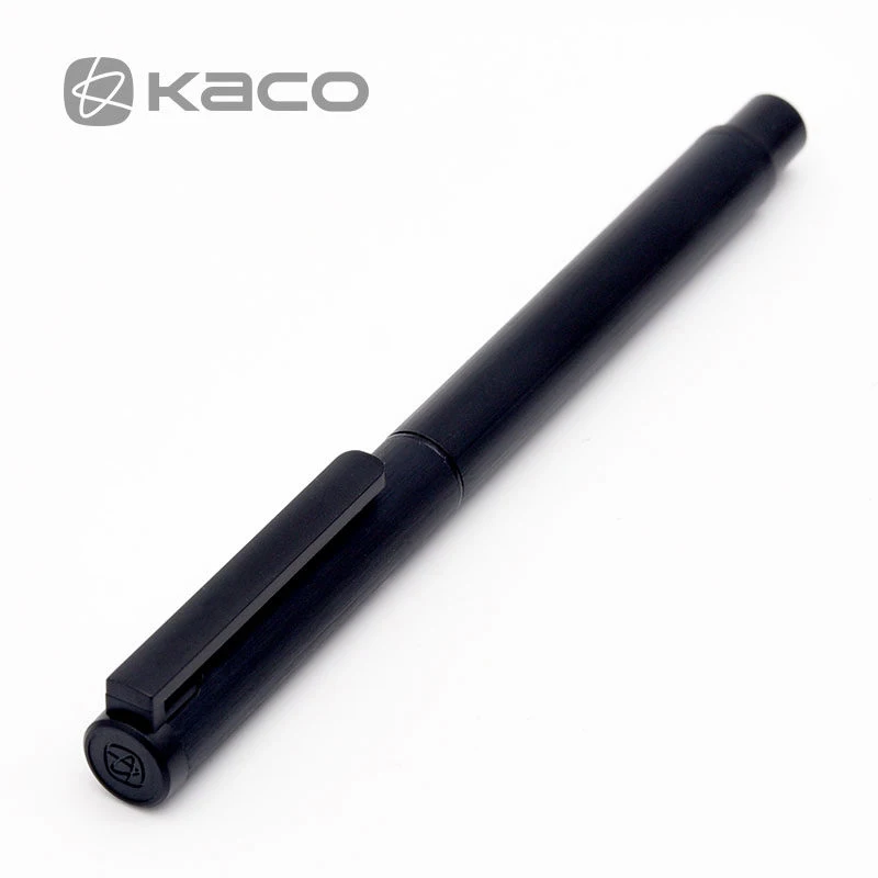 Xiaomi Mijia KACO перьевая ручка, роскошный набор, черный, 0,5 мм, F Перо, стальные чернильные ручки, простая деловая ручка для подписи, ручки для письма, коробка для хранения - Цвет: Черный