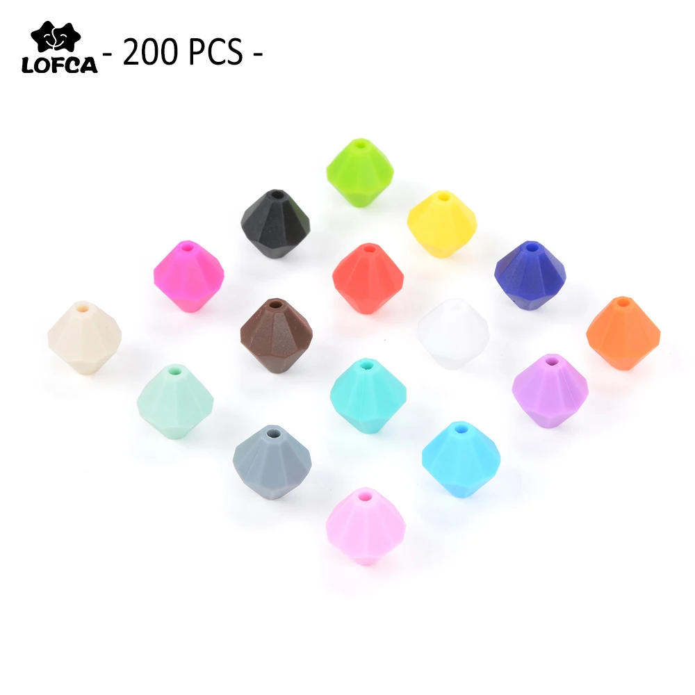 

200pcs/lot Silicone Beads Loose Beads Silicone Necklace Teething Chew beads Food Grade DIY Silicone Teether Baby Toy BPA Free