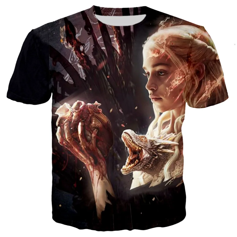 

New arrival Game of Thrones Season 8 3D printed t shirt men/women Jon Snow t-shirts casual Harajuku style tshirt streetwear tops