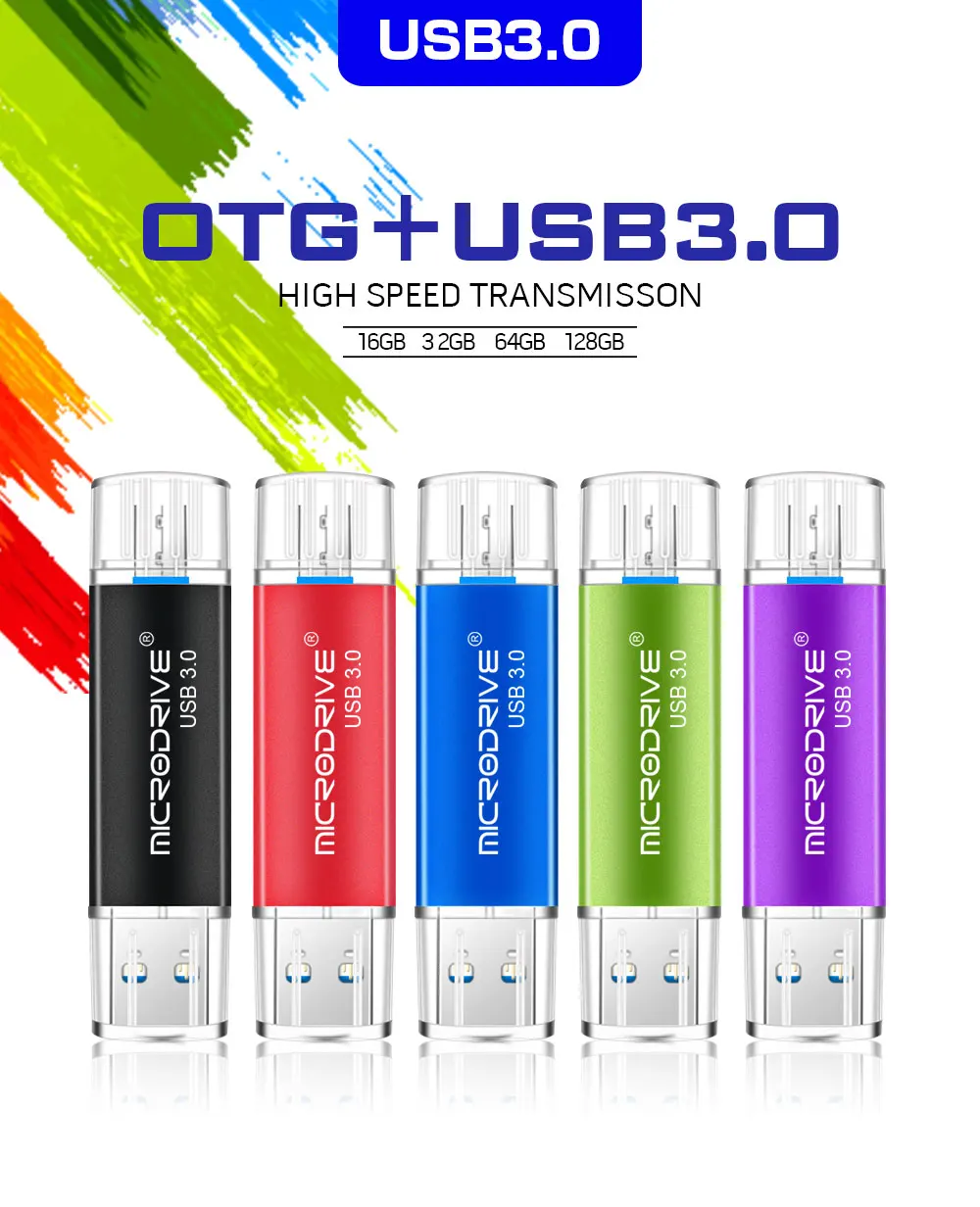 OTG флеш-накопитель usb 3,0 32 Гб 16 Гб usb флешка 64 Гб 128 ГБ Флэшка высокоскоростная ручка-накопитель 32 usb-флэш, совместимо с ПК и смартфоном флэш-памяти stisk usb