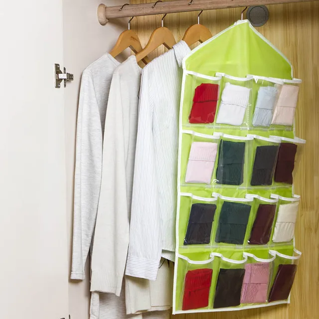 16 Pockets Wall Wardrobe Hanging Organizer Sundries Scarf Socks 16 Pockets Wall Wardrobe Hanging Organizer Sundries Scarf Socks Jewelry Storage Bags Hanger For Underwear