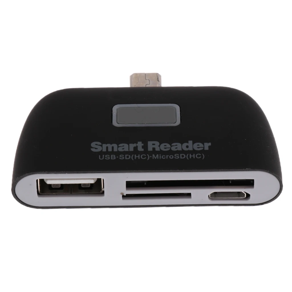 OTG Connection Kit Adapter with USB Port SD Card Reader For Phone Black