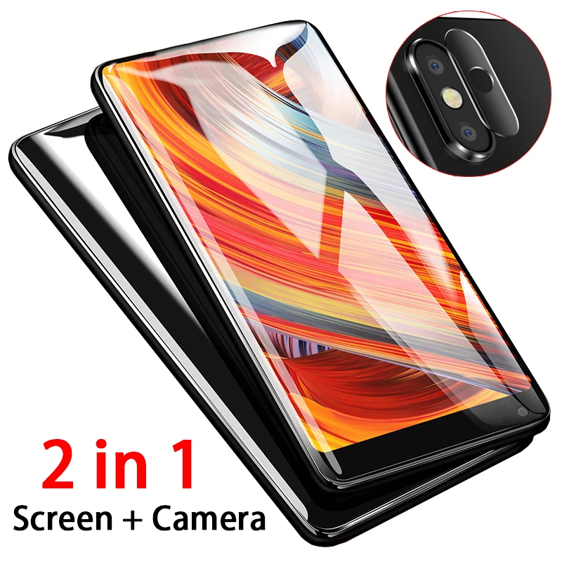 2 в 1 9D экран с защитой объектива камеры на для Xiaomi mi Mix 2 2 s Max 3 mi x2 s mi x2s max3 защитная пленка из закаленного стекла