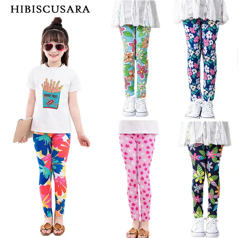 Girls Leggings Research Unir Net Trousers Cotton Elastic Flower Printed Kids Girl Leggings Baby Pants Floral