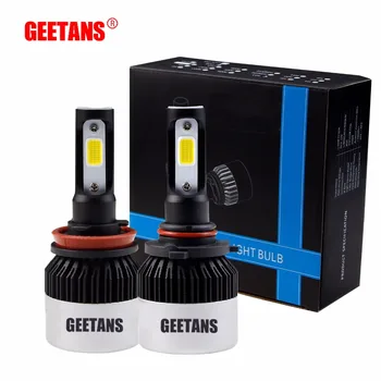 

GEETANS 2pcs Car Headlights H7 H4 led/HB2/9003 H8/H9/H11 9005 9006 lamp Bulb 72W 8000LM Automobile Headlamp 6500K DH