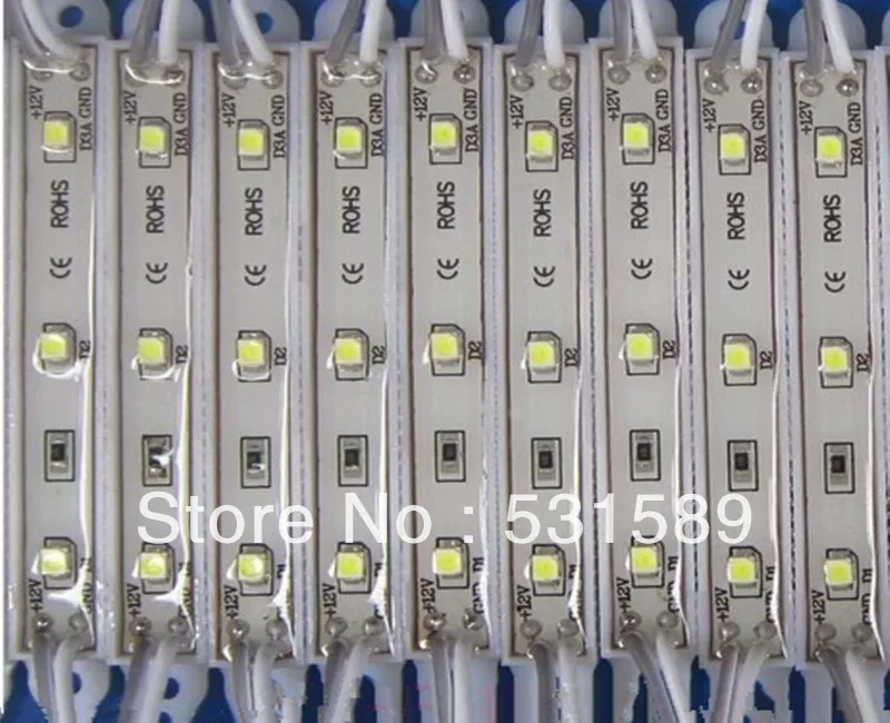

Wholesale 500pcs waterproof SMD 2835 LED light module LED back light LED modules for sign DC12V 0.24W 3led/pcs free shipping