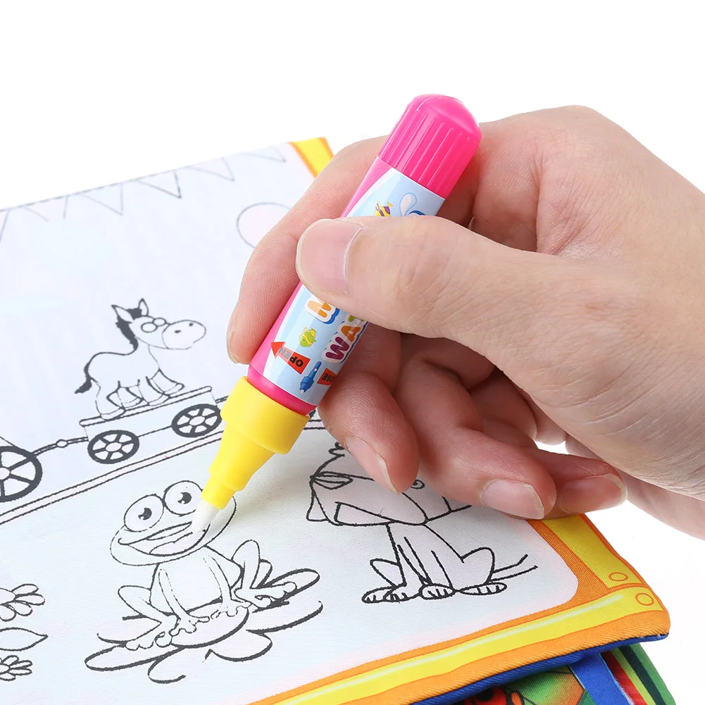 Детская Волшебная водная книга для рисования с волшебной ручкой, раскраска, граффити, доска для рисования для детей, обучающая развивающая игрушка для рисования