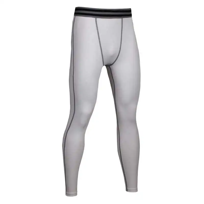 Мужские легинсы для бега профессиональные компрессионные штаны для йоги спортивные Леггинсы для фитнеса тренировка Баскетбол поддерживающий пояс для плавания спортивная одежда MA28 - Цвет: Белый