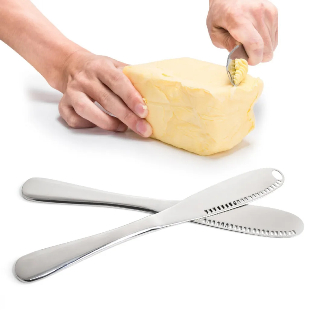 

Stainless Steel Better Butter Spreader - Easy Spread Cold Hard Butter Kitchen Accessories Cake Tools Cutter Knife Board