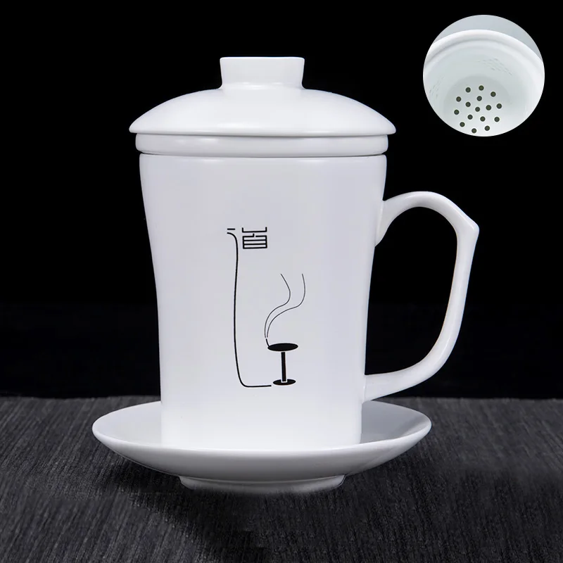 Чайная чашка разделительная керамическая Одиночная офисная чашка с крышкой чайный набор кунг-фу домашний подарок творческая чашка для чая простой фильтр мастер чашка - Цвет: C
